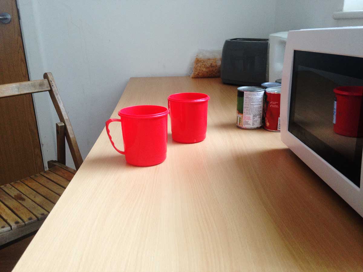 cups and microwave